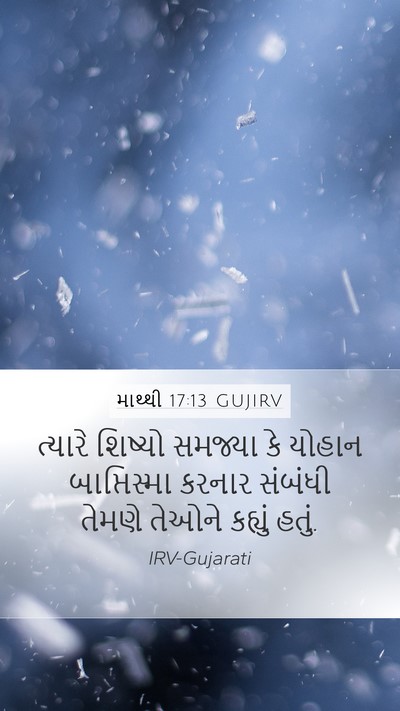 માથ્થી 17:13 GUJIRV Mobile Phone Wallpaper - ત્યારે શિષ્યો - Mobile Bible Verse Wallpaper