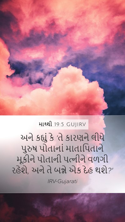 માથ્થી 19:5 GUJIRV Bible Verse Image
