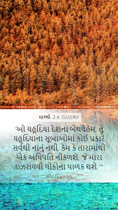 માથ્થી 2:6 GUJIRV Bible Verse Image