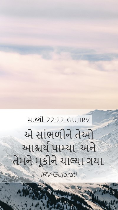 માથ્થી 22:22 GUJIRV Bible Verse Image