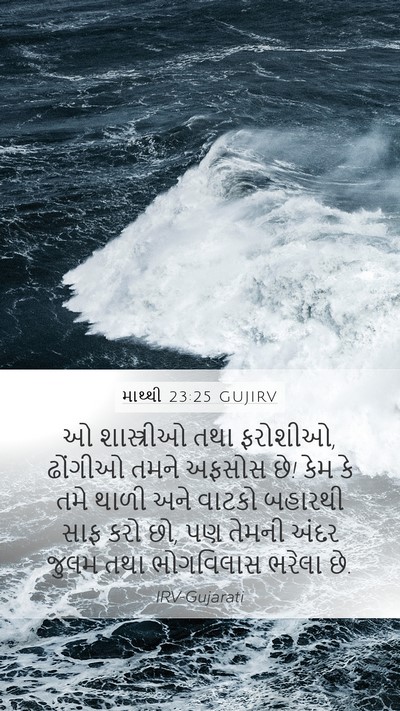 માથ્થી 23:25 GUJIRV Bible Verse Image