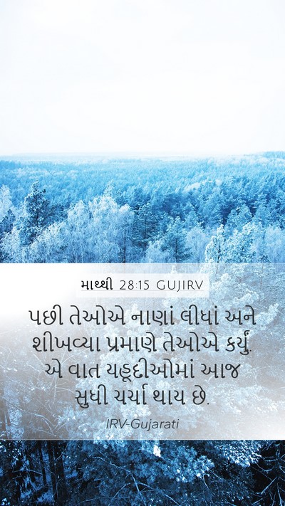 માથ્થી 28:15 GUJIRV Bible Verse Image
