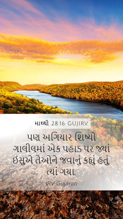 માથ્થી 28:16 GUJIRV Bible Verse Image