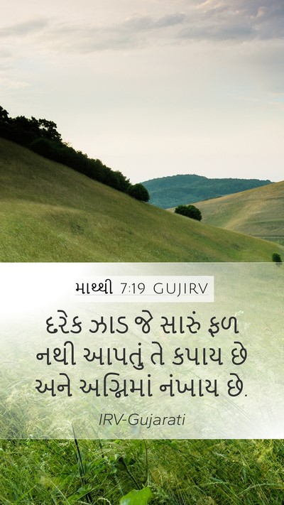 માથ્થી 7:19 GUJIRV Bible Verse Image