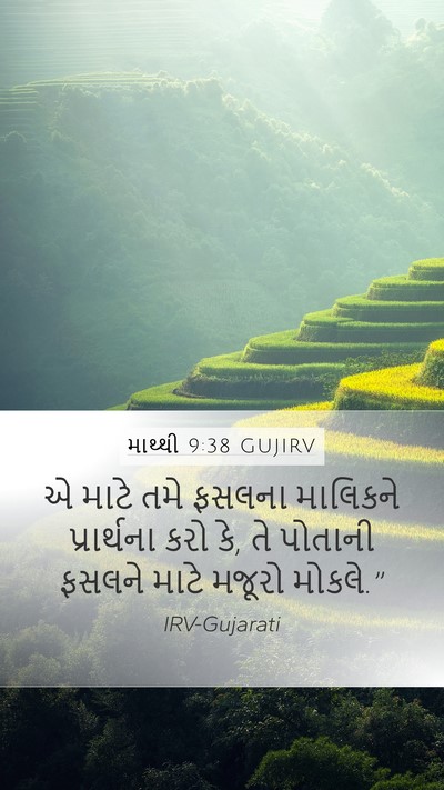 માથ્થી 9:38 GUJIRV Bible Verse Image