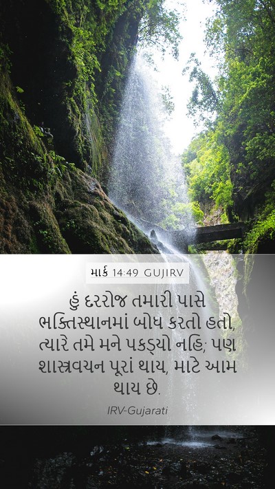 માર્ક 14:49 GUJIRV Mobile Phone Wallpaper - હું દરરોજ તમારી - Mobile Bible Verse Wallpaper