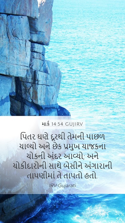 માર્ક 14:54 GUJIRV Bible Verse Image