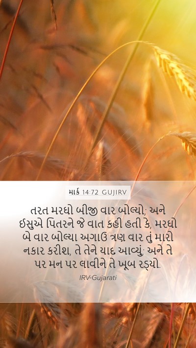 માર્ક 14:72 GUJIRV Bible Verse Image