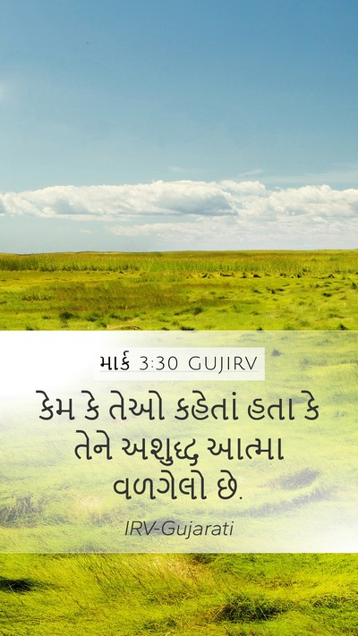 માર્ક 3:30 GUJIRV Bible Verse Image