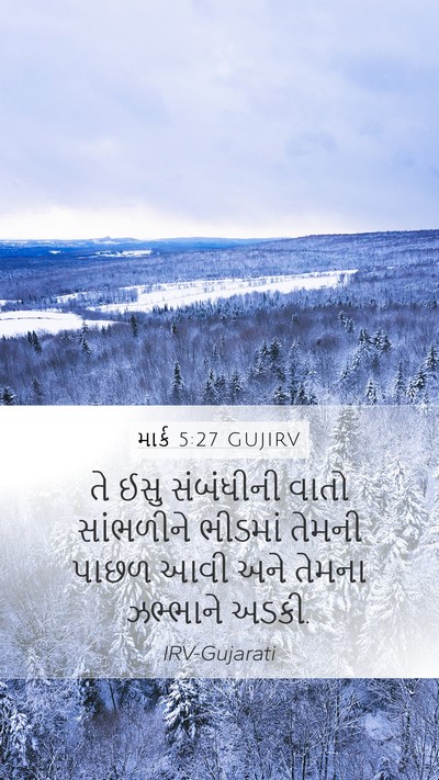 માર્ક 5:27 GUJIRV Bible Verse Image