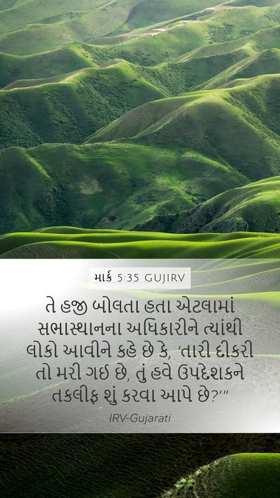 માર્ક 5:35 GUJIRV Bible Verse Image