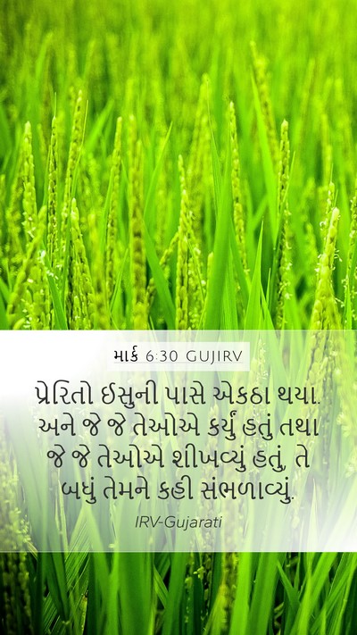 માર્ક 6:30 GUJIRV Bible Verse Image
