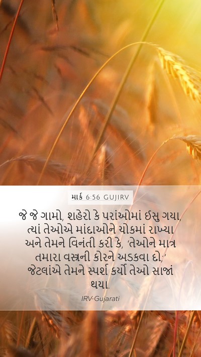 માર્ક 6:56 GUJIRV Bible Verse Image