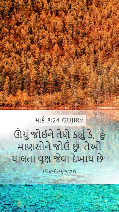 માર્ક 8:24 GUJIRV Bible Verse Image
