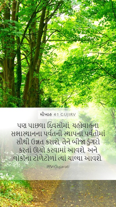 મીખાહ 4:1 GUJIRV Bible Verse Image