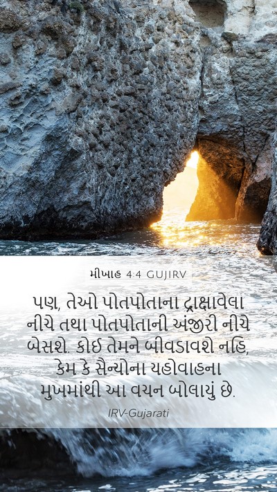મીખાહ 4:4 GUJIRV Bible Verse Image