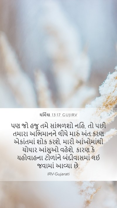 યર્મિયા 13:17 GUJIRV Bible Verse Image