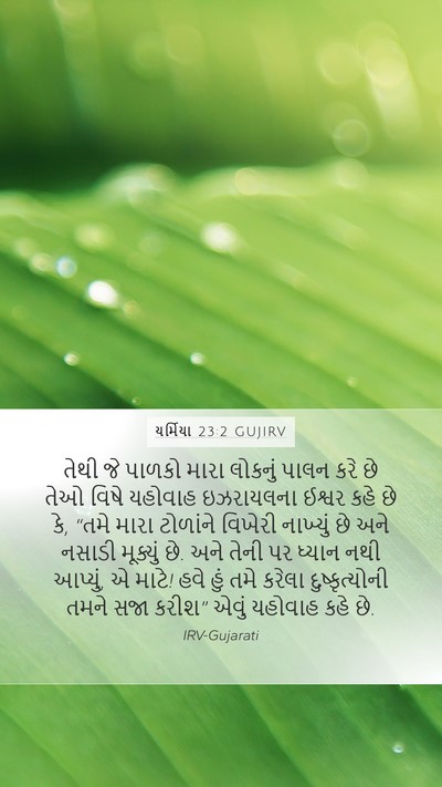 યર્મિયા 23:2 GUJIRV Bible Verse Image