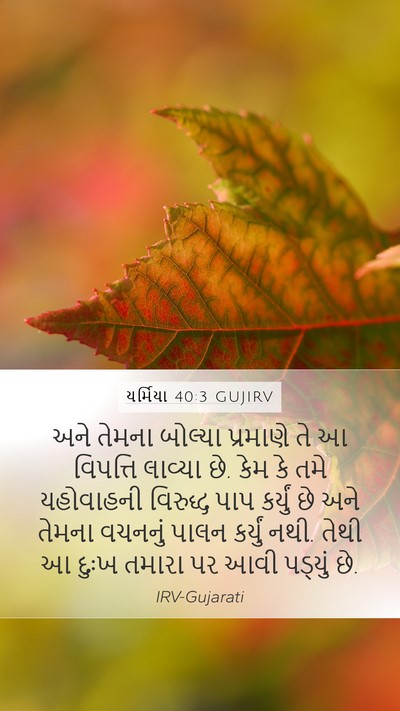 યર્મિયા 40:3 GUJIRV Bible Verse Image