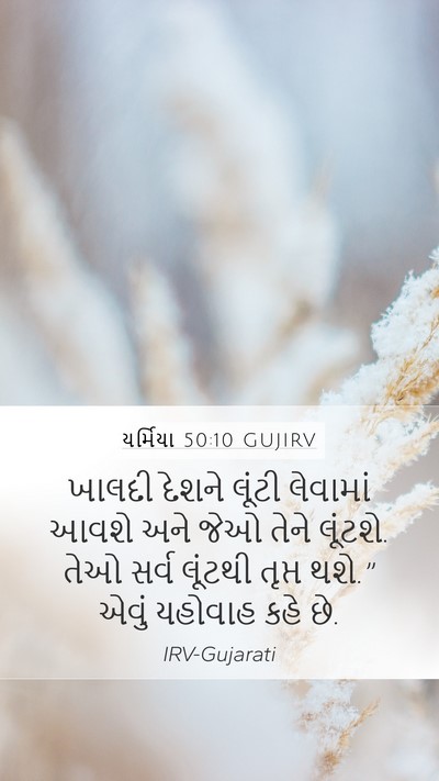 યર્મિયા 50:10 GUJIRV Bible Verse Image