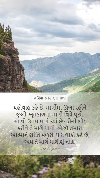 યર્મિયા 6:16 GUJIRV Bible Verse Image