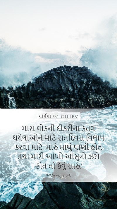 યર્મિયા 9:1 GUJIRV Bible Verse Image