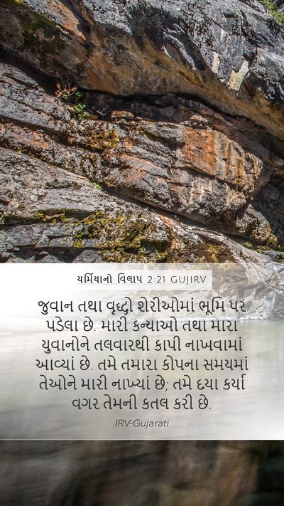 યર્મિયાનો વિલાપ 2:21 GUJIRV Bible Verse Image