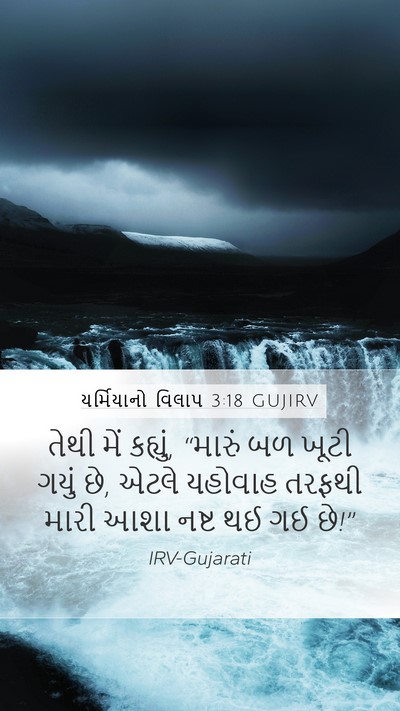 યર્મિયાનો વિલાપ 3:18 GUJIRV Bible Verse Image