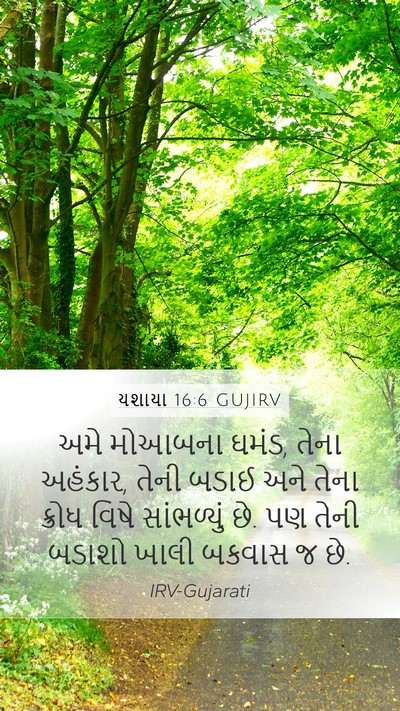 યશાયા 16:6 GUJIRV Bible Verse Image