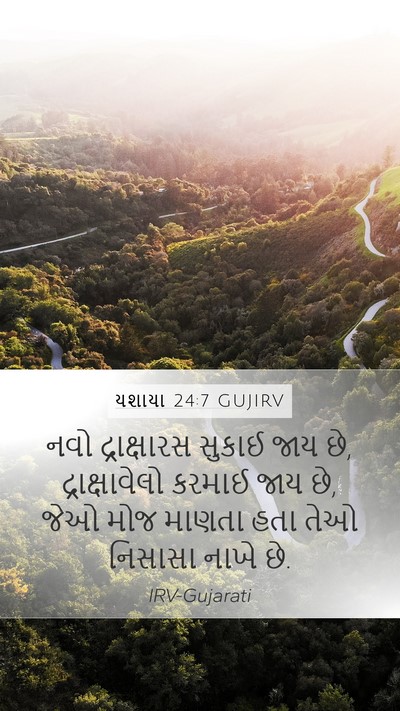 યશાયા 24:7 GUJIRV Bible Verse Image