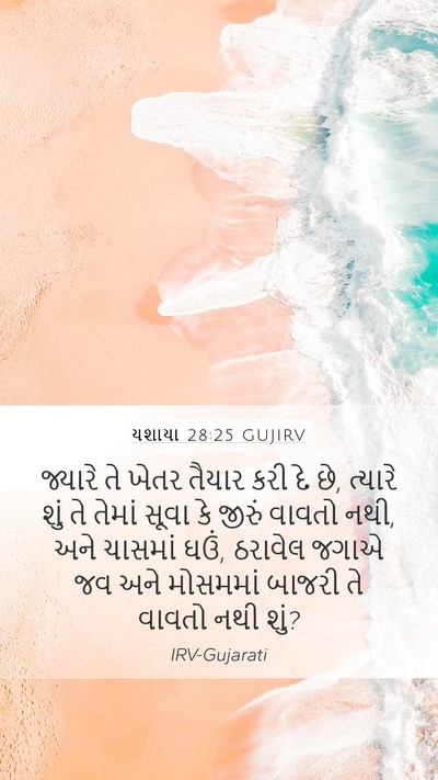 યશાયા 28:25 GUJIRV Bible Verse Image