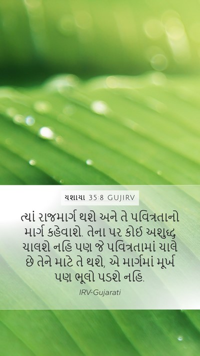 યશાયા 35:8 GUJIRV Bible Verse Image