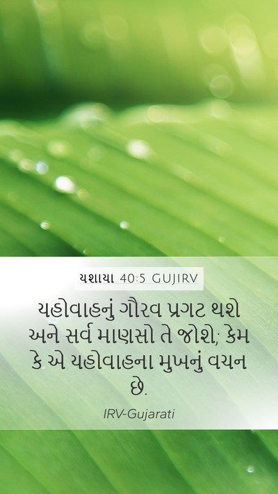 યશાયા 40:5 GUJIRV Bible Verse Image