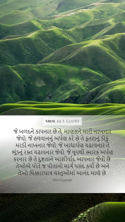યશાયા 66:3 GUJIRV Bible Verse Image