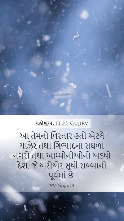 યહોશુઆ 13:25 GUJIRV Bible Verse Image