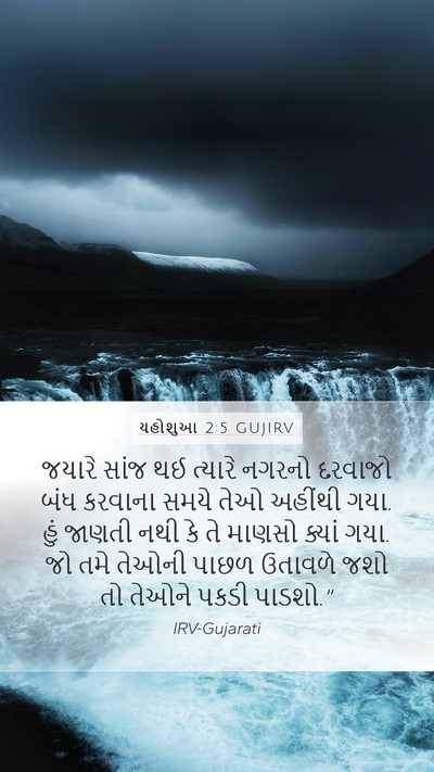 યહોશુઆ 2:5 GUJIRV Bible Verse Image