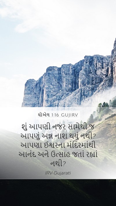 યોએલ 1:16 GUJIRV Bible Verse Image