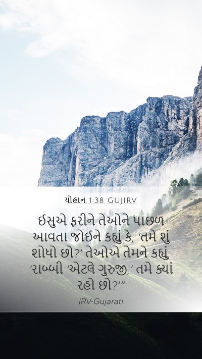 યોહાન 1:38 GUJIRV Bible Verse Image