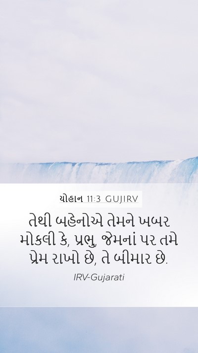 યોહાન 11:3 GUJIRV Bible Verse Image