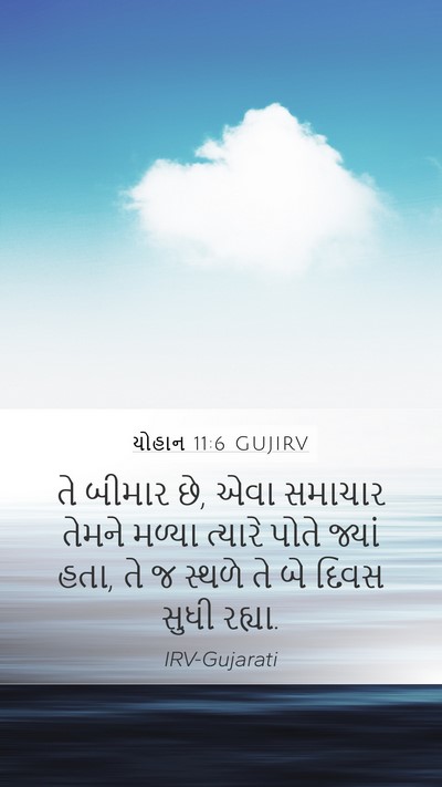 યોહાન 11:6 GUJIRV Bible Verse Image