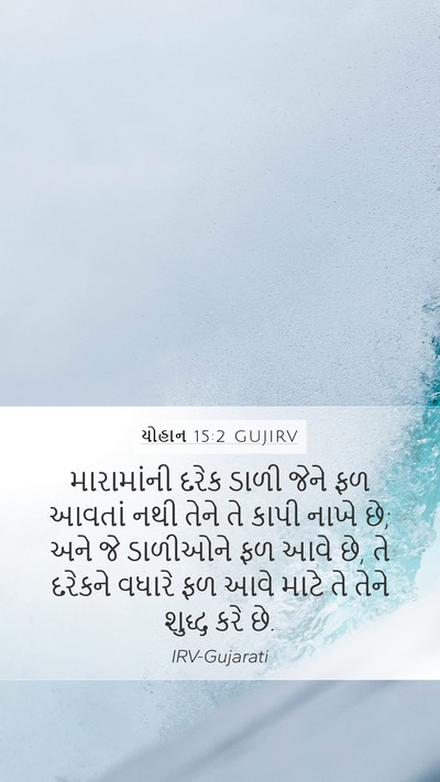 યોહાન 15:2 GUJIRV Bible Verse Image