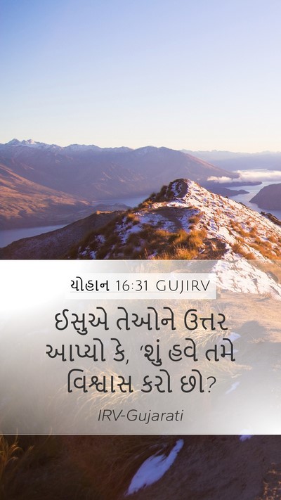 યોહાન 16:31 GUJIRV Mobile Phone Wallpaper - ઈસુએ તેઓને ઉત્તર - Mobile Bible Verse Wallpaper