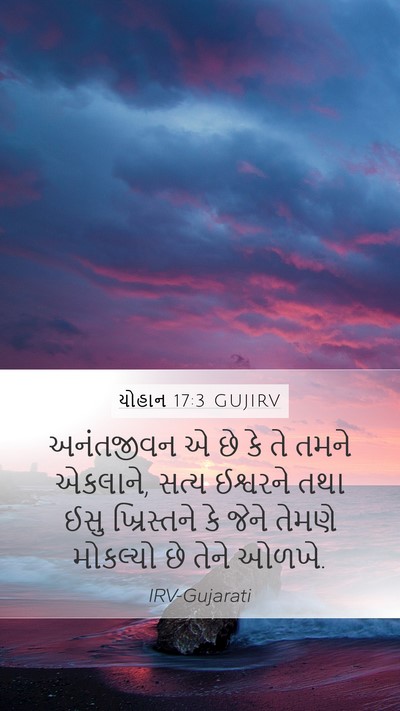 યોહાન 17:3 GUJIRV Bible Verse Image