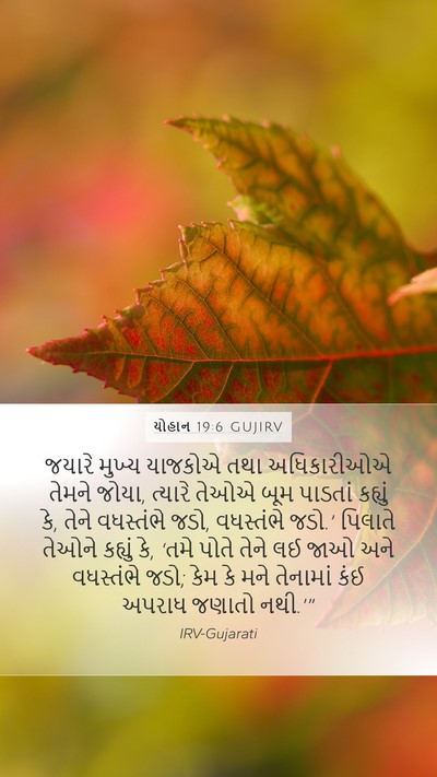 યોહાન 19:6 GUJIRV Bible Verse Image