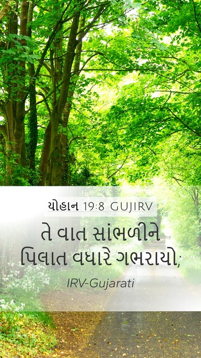 યોહાન 19:8 GUJIRV Bible Verse Image