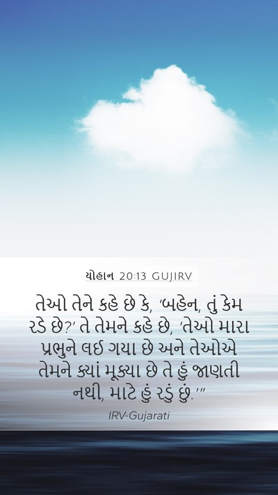 યોહાન 20:13 GUJIRV Bible Verse Image