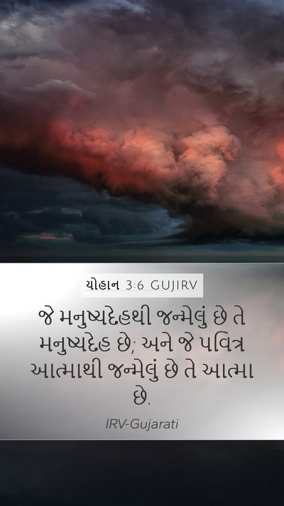 યોહાન 3:6 GUJIRV Bible Verse Image