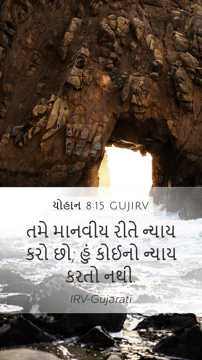 યોહાન 8:15 GUJIRV Bible Verse Image
