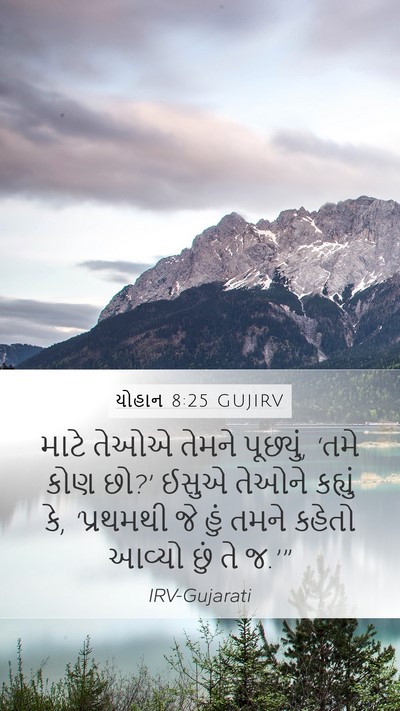 યોહાન 8:25 GUJIRV Bible Verse Image