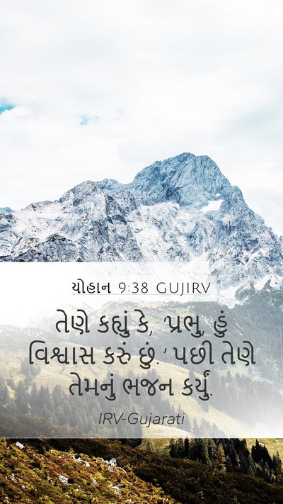 યોહાન 9:38 GUJIRV Bible Verse Image